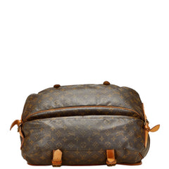 ルイ ヴィトン モノグラム ソミュール43 斜め掛け ショルダーバッグ M42252 ブラウン PVC レザー レディース LOUIS VUITTON 【中古】