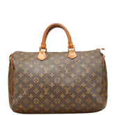 ルイ ヴィトン モノグラム スピーディ35 ハンドバッグ ボストンバッグ M41524 ブラウン PVC レザー レディース LOUIS VUITTON 【中古】