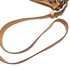 コーチ シグネチャー タッセル ショルダーバッグ 9362 ベージュ キャンバス レザー レディース COACH 【中古】