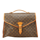 ルイ ヴィトン モノグラム ビバリー41 ハンドバッグ M51121 ブラウン PVC レザー レディース LOUIS VUITTON 【中古】