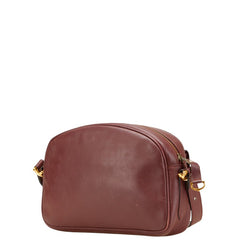 カルティエ マストライン ショルダーバッグ ワインレッド レザー レディース CARTIER 【中古】