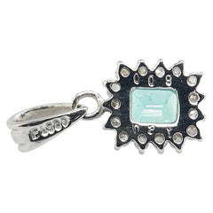 Pt900 プラチナ エメラルド0.31ct ダイヤ0.09ct ペンダントトップ レディース 【中古】