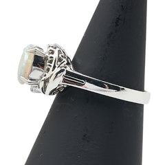 Pt900 プラチナ オパール0.69ct ダイヤ0.09ct リング 指輪 レディース 13号 【中古】