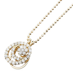 K18YG イエローゴールド ダイヤ1.00ct ネックレス レディース 【中古】