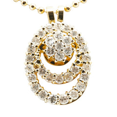 K18YG イエローゴールド ダイヤ1.00ct ネックレス レディース 【中古】