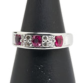Pt900 プラチナ ルビー0.70ct ダイヤ0.27ct リング 指輪 レディース 11.5号 【中古】