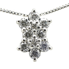 ノーブランド Pt900 プラチナ Pt850 プラチナ ダイヤ0.33ct ネックレス レディース no brand 【中古】