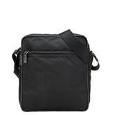 プラダ 三角ロゴプレート 斜め掛け ショルダーバッグ ブラック ナイロン レディース PRADA 【中古】