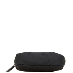 プラダ 三角ロゴプレート ポーチ ブラック ナイロン レディース PRADA 【中古】