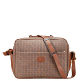 バーバリー ロゴ ハンドバッグ ショルダーバッグ ブラウン ブルー キャンバス レザー レディース BURBERRY 【中古】