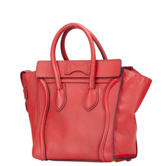 セリーヌ ラゲージ ナノ ショッパー ハンドバッグ レザー レザー レディース CELINE 【中古】