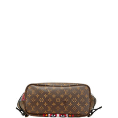 ルイ ヴィトン × 山本寛斎 モノグラム ネヴァーフルMM 歌舞伎 達磨 日本限定 トートバッグ M43499 ブラウン PVC レザー レディース LOUIS VUITTON 【中古】