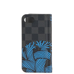 ルイ ヴィトン ダミエグラフィット ×クリストファーネメス iPhoneケース iPhone7用 N63296 ブラック グレー ブルー レザー レディース LOUIS VUITTON 【中古】