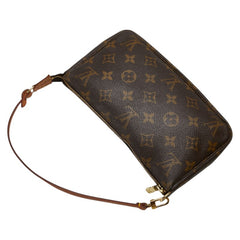 ルイ ヴィトン モノグラム ポシェット アクセソワール ショルダーバッグ M51980 ブラウン PVC レザー レディース LOUIS VUITTON 【中古】