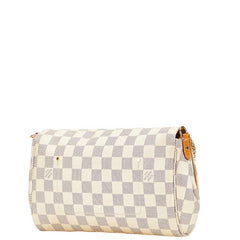 ルイ ヴィトン ダミエ アズール フェイボリットMM チェーン ハンドバッグ N41275 ホワイト PVC レザー レディース LOUIS VUITTON 【中古】