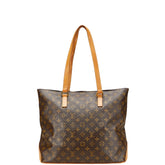 ルイ ヴィトン モノグラム カバメゾ ショルダーバッグ トートバッグ M51151 ブラウン PVC レザー レディース LOUIS VUITTON 【中古】