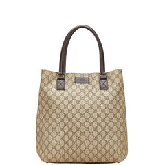 グッチ GGスプリーム トートバッグ 131220 ブラウン PVC レザー レディース GUCCI 【中古】