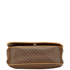 セリーヌ マカダム 斜め掛け ショルダーバッグ ブラウン PVC レザー レディース CELINE 【中古】