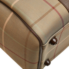 バーバリー チェック ハンドバッグ ミニボストンバッグ カーキ ブラウン キャンバス レザー レディース BURBERRY 【中古】