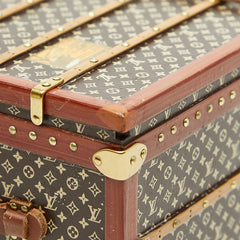 ルイ ヴィトン モノグラム トランク型 ペーパーウェイト M99408 ブラウン マルチカラー ウッド レザー レディース LOUIS VUITTON 【中古】