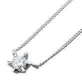 Pt900 プラチナ Pt850 プラチナ ダイヤ0.312ct プチ ネックレス レディース 【中古】