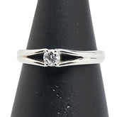 Pt900 プラチナ ダイヤ0.18ct リング 指輪 レディース 13号 【中古】