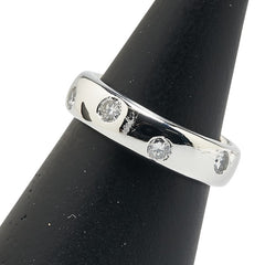 Pt900 プラチナ ダイヤ0.5ct ドッツ リング 指輪 レディース 10.5号 【中古】
