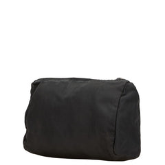 プラダ 三角ロゴプレート ポーチ ブラック ナイロン レディース PRADA 【中古】