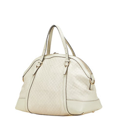 グッチ マイクログッチシマ ハンドバッグ ショルダーバッグ 2WAY 309614 アイボリー ホワイト レザー レディース GUCCI 【中古】