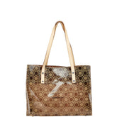 サルヴァトーレフェラガモ ガンチーニ トートバッグ ハンドバッグ ブラウン ビニール レザー レディース Salvatore Ferragamo 【中古】