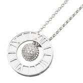 Pt900 プラチナ Pt850 プラチナ ダイヤ0.22ct ペンダントネックレス レディース 【中古】