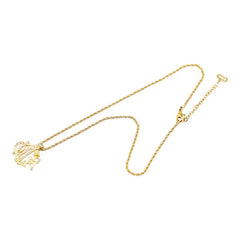 ディオール ロゴ ラインストーン ネックレス ゴールド メッキ レディース Dior 【中古】
