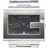 グッチ 腕時計 100M クオーツ ブラック文字盤 ステンレススチール メンズ GUCCI 【中古】