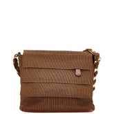 サルヴァトーレフェラガモ ヴァラ ショルダーバッグ ブラウン ゴールド キャンバス レディース Salvatore Ferragamo 【中古】