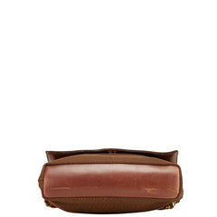 サルヴァトーレフェラガモ ヴァラ ショルダーバッグ ブラウン ゴールド キャンバス レディース Salvatore Ferragamo 【中古】