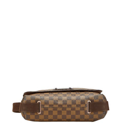 ルイ ヴィトン ダミエ ブルックリンGM 斜め掛け ショルダーバッグ N51212 ブラウン PVC レザー レディース LOUIS VUITTON 【中古】