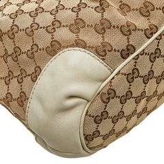 グッチ GGキャンバス スーキー ハンドバッグ ショルダーバッグ 2WAY 247902 ベージュ ホワイト キャンバス レザー レディース GUCCI 【中古】