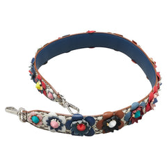 フェンディ ストラップユー スタッズ フラワー ショルダーストラップ マルチカラー レザー プラスチック パイソン レディース FENDI 【中古】