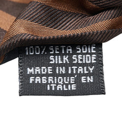 フェンディ ネクタイ ブルー ブラウン シルク レディース FENDI 【中古】