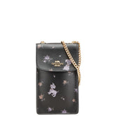 コーチ ×ディズニー 101匹のわんちゃん チェーン ショルダーバッグ スマホショルダー 91183 ブラック マルチカラー レザー レディース COACH 【中古】