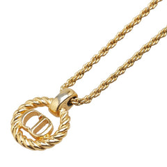 ディオール CDロゴ ネックレス ゴールド メッキ レディース Dior 【中古】