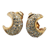 ディオール ラインストーン 三日月 イヤリング ゴールド メッキ レディース Dior 【中古】