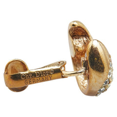 ディオール ラインストーン 三日月 イヤリング ゴールド メッキ レディース Dior 【中古】