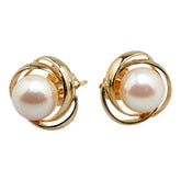 K18 ゴールド アコヤパール6.6mm ピアス レディース 【中古】