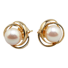 K18 ゴールド アコヤパール6.6mm ピアス レディース 【中古】