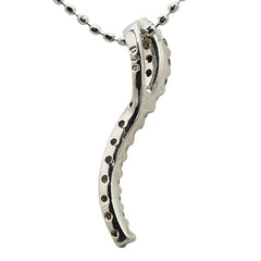 K18WG ホワイトゴールド ダイヤ0.16ct ペンダントネックレス レディース 【中古】