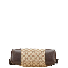 グッチ GGキャンバス 斜め掛け ショルダーバッグ 114273 ベージュ ブラウン キャンバス レザー レディース GUCCI 【中古】