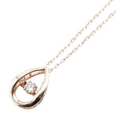 K10PG ピンクゴールド ダイヤ0.05 ペンダントネックレス レディース 【中古】