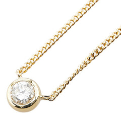 K18YG イエローゴールド ダイヤ0.41ct プチ ネックレス レディース 【中古】