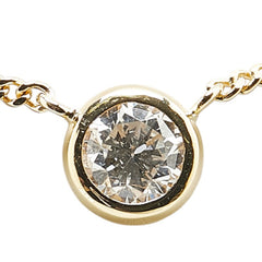 K18YG イエローゴールド ダイヤ0.41ct プチ ネックレス レディース 【中古】
